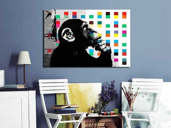 Quadro - Banksy The Thinker Monkey