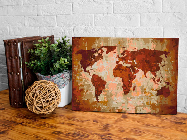 Quadro fai da te - World Map (Earth Colours)