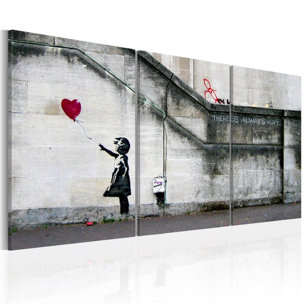 Quadro - There is always hope (Banksy) - triptych