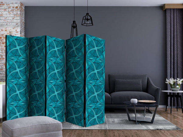 Separè per interni - Geometric Turquoise II [Room Dividers]