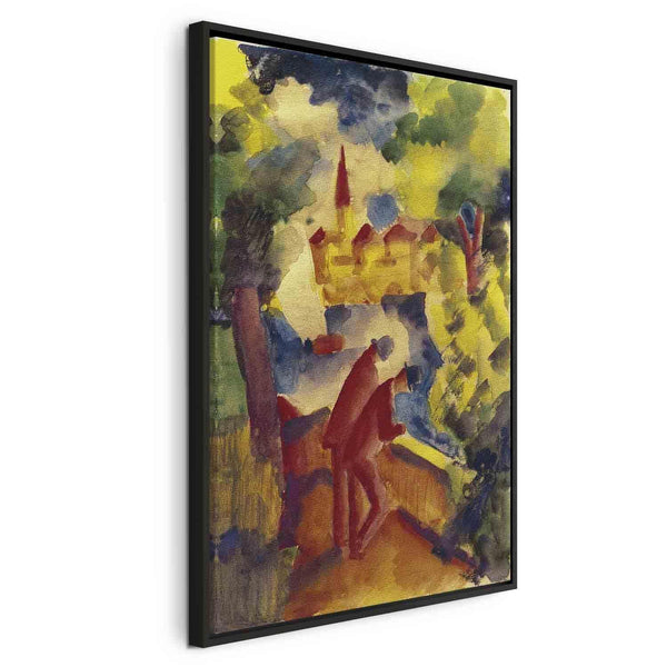 Quadro - Männer auf der Straße am See (August Macke)