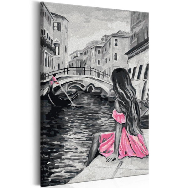 Quadro fai da te - Venice (A Girl In A Pink Dress)