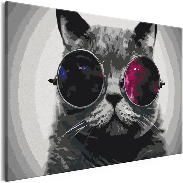 Quadro fai da te - Cat With Glasses