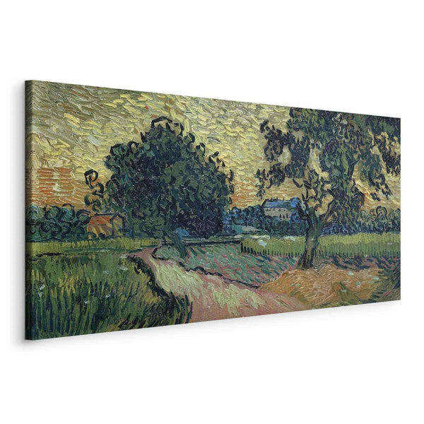 Quadro - Landscape with the Chateau of Auvers at Sunset (Vincent Van Gogh)