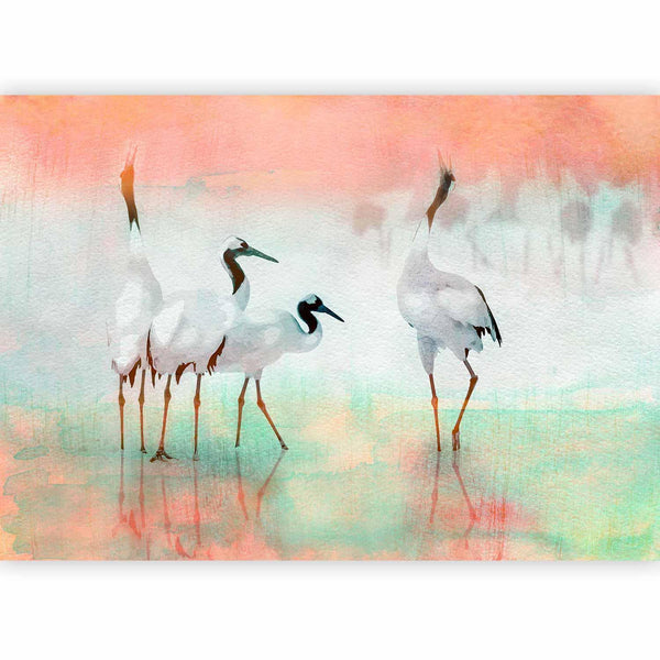 Carta da parati - Cranes in Pastels