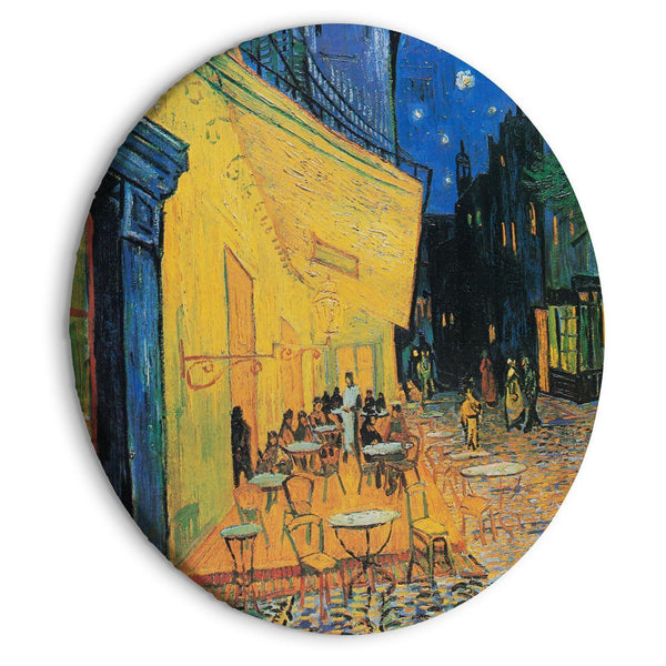 Quadro rotondo - Café Terrace at Night, Vincent Van Gogh - View of a French Street