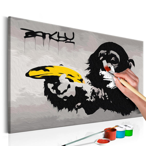 Quadro fai da te - Monkey (Banksy Street Art Graffiti)