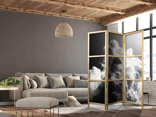 Paravento giapponese - Clouds Like from Dreams: Let the Sun Illuminate Your Day – A Visual Feast