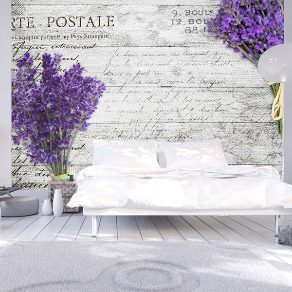 Carta da parati vintage - Lavender postcard