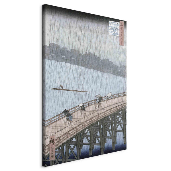 Quadro - Sudden Shower over Shin-Ohashi Bridge and Atake (Ohashi Atake no Yudachi) from the series 'Meisho Edo Hyakkei' (One Hundred Famous Views of Edo) (Utagawa Hiroshige)