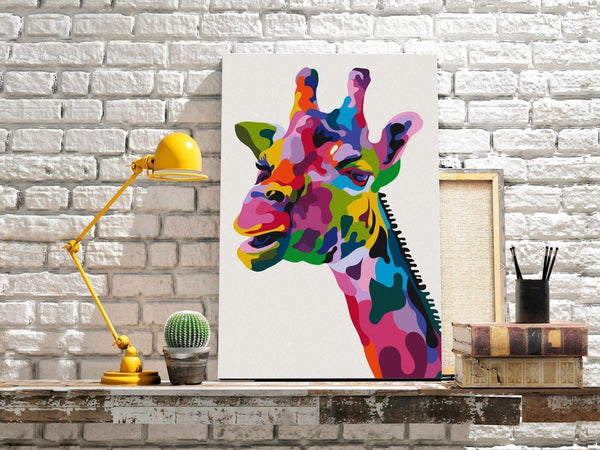 Quadro fai da te - Colourful Giraffe