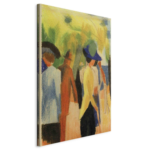 Quadro - Spaziergänger unter Bäumen (Spaziergänger im Park) (August Macke)