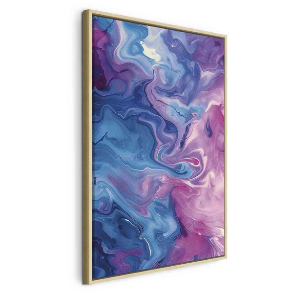 Quadro - Night Flows - Abstract Waves in Shades of Blue and Violet