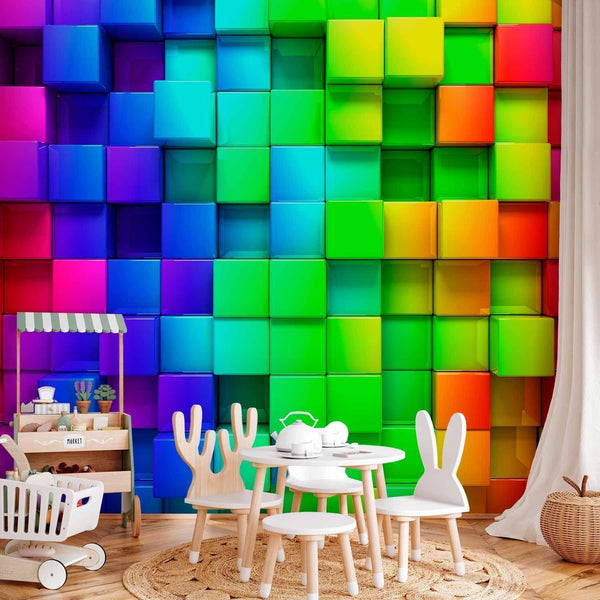 Carta da parati 3D - Colourful Cubes