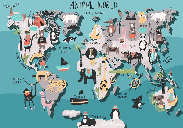 Fotomurale - Animal Map