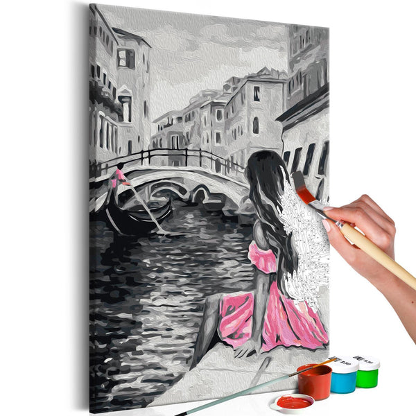 Quadro fai da te - Venice (A Girl In A Pink Dress)