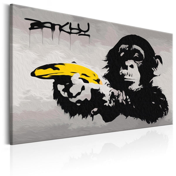 Quadro fai da te - Monkey (Banksy Street Art Graffiti)