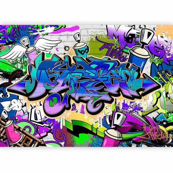 Carta da parati - Graffiti: violet theme