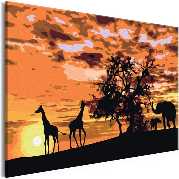 Quadro fai da te - Savannah (Giraffes & Elephants)