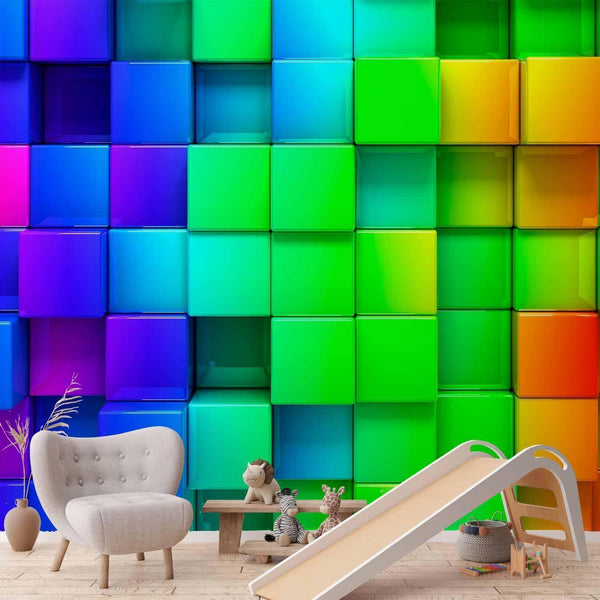 Carta da parati 3D - Colourful Cubes