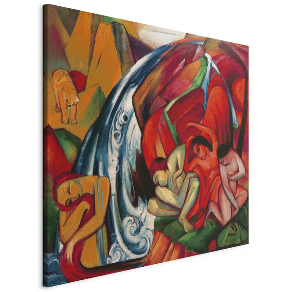 Quadro - The waterfall (Women under a waterfall) (Franz Marc)