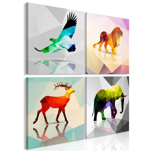 Quadro - Colourful Animals (4 Parts)