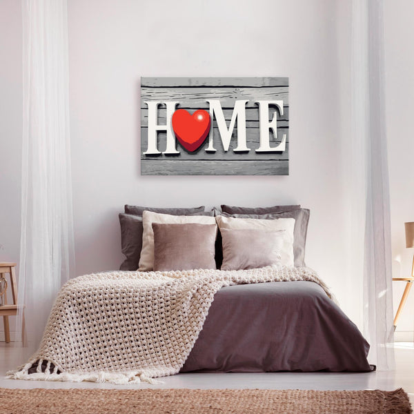 Quadro fai da te - Home with Red Heart