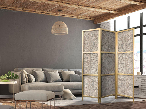 Paravento giapponese - Desert Nights - Ornamented Persian Carpet in Muted Colors