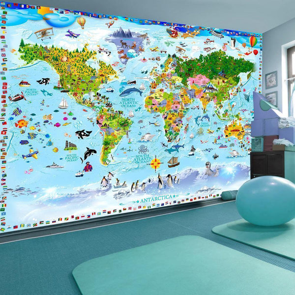 Carta da parati - World Map for Kids