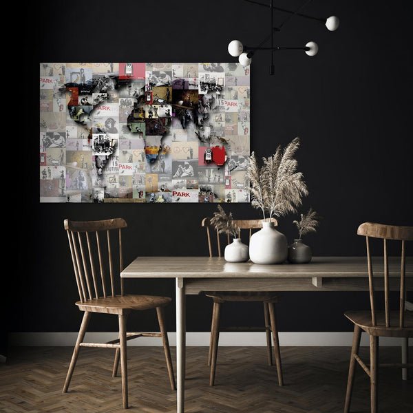 Quadro - Map: Banksy inspiration