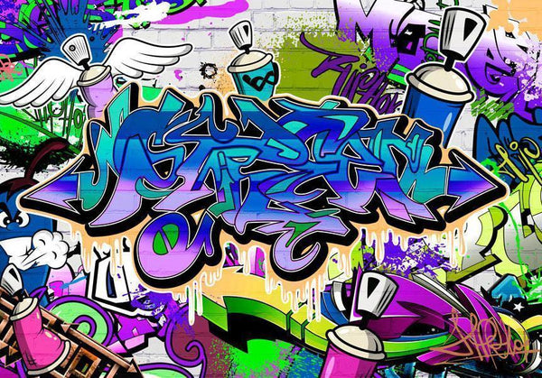 Carta da parati - Graffiti: violet theme