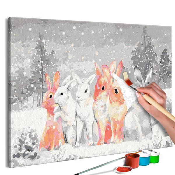 Quadro fai da te - Winter Bunnies