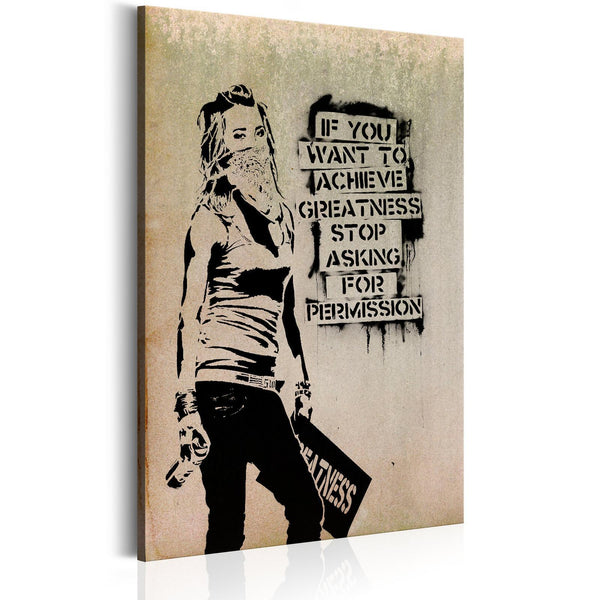 Quadro - Graffiti Slogan by Banksy