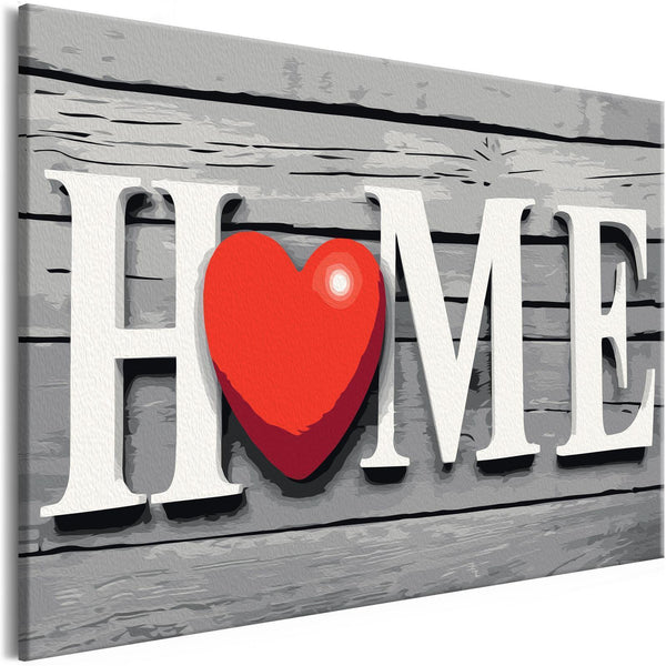 Quadro fai da te - Home with Red Heart