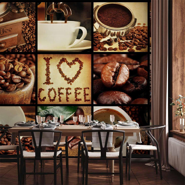 Carta da parati - Coffee - Collage