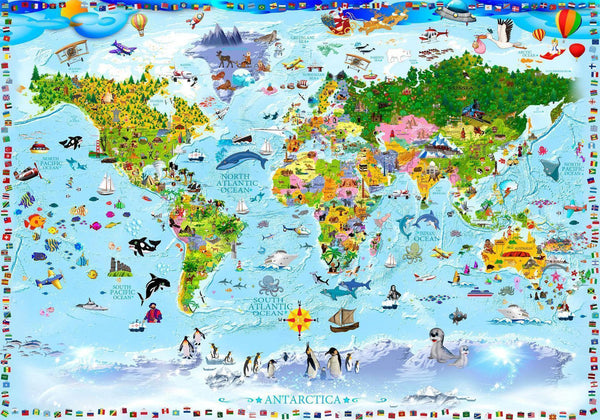 Carta da parati - World Map for Kids