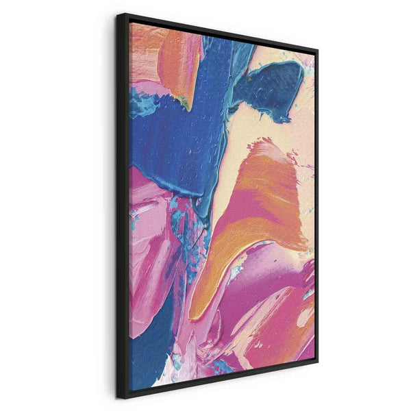 Quadro - Energetic Shapes - Dynamic Oil Paint Composition on Canvas