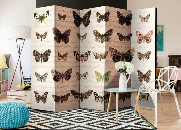 Separè per interni - Retro Style: Butterflies II [Room Dividers]