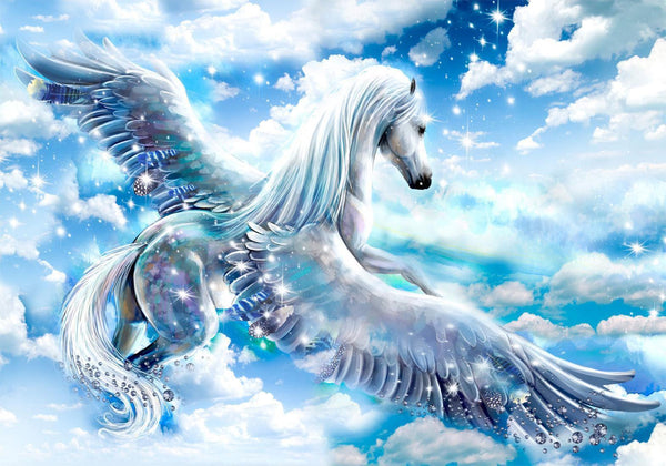 Carta da parati animali - Pegasus (Blue)