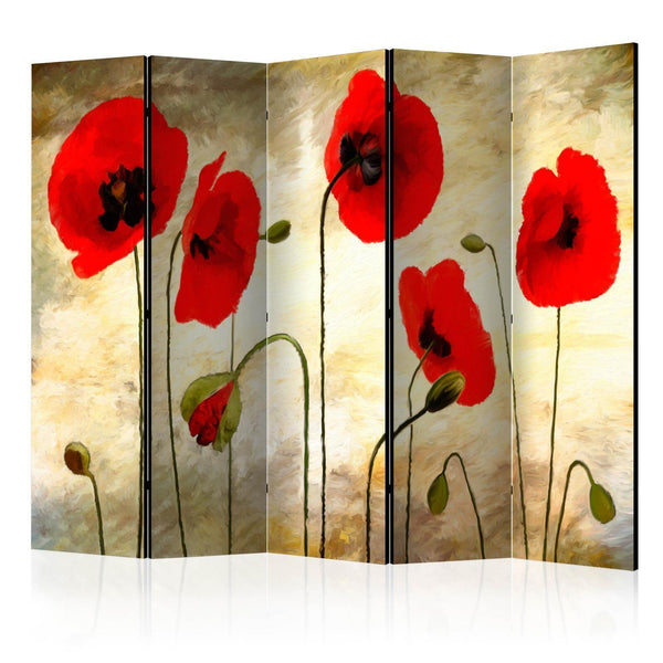 Separè per interni - Golden Field of Poppies II [Room Dividers]