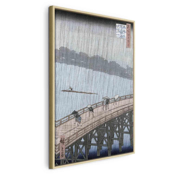 Quadro - Sudden Shower over Shin-Ohashi Bridge and Atake (Ohashi Atake no Yudachi) from the series 'Meisho Edo Hyakkei' (One Hundred Famous Views of Edo) (Utagawa Hiroshige)