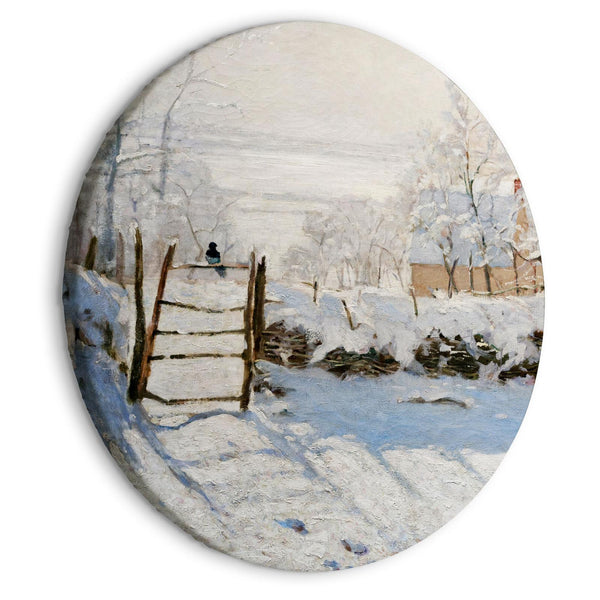 Quadro rotondo - Claude Monet’s Magpie - Normandy’s Painted Winter Landscape