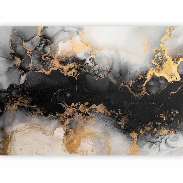 Carta da parati - Gold Explosions - an Abstract Pattern Inspired by Marble