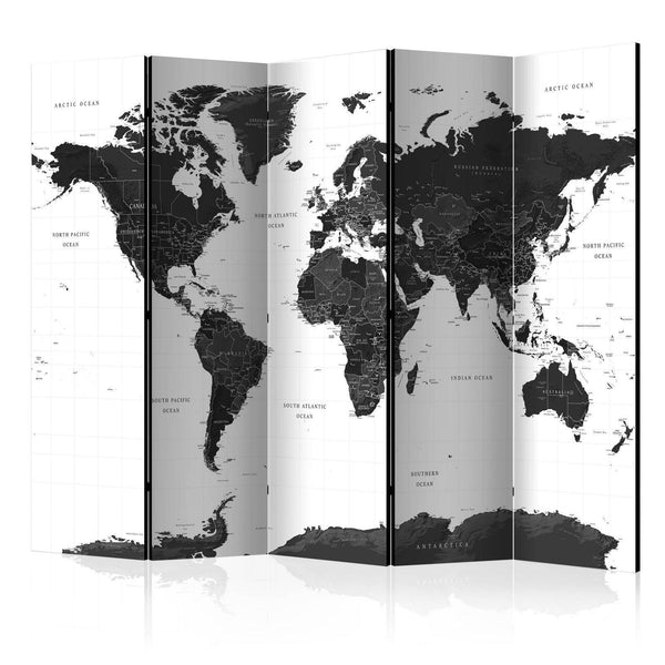 Separè per interni - Black and White Map II [Room Dividers]