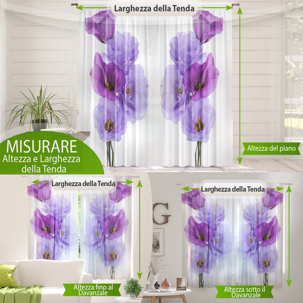 Set di 6 Tende a Pannello Orchidea In Fontana Giapponese ordinare on-line —  Wellmira