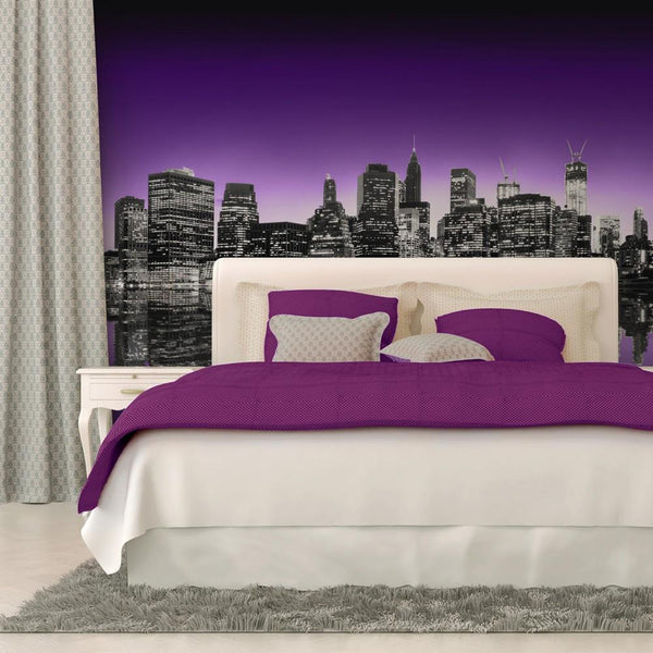 Carta da parati - The Big Apple in purple color