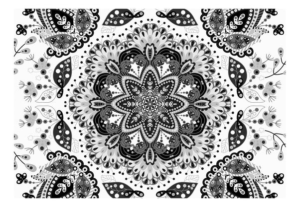 Carta da parati - Black and white kaleidoscope