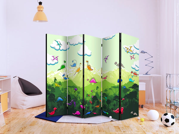 Separè per interni - Colorful Dinosaurs II [Room Dividers]